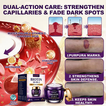 Made and Shipped from USA Virexo™ Biotin 10-in-1 Skin Restoration Cream
