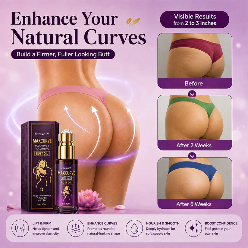 Virexo™ MaxCurve Multi-Zone Sculpting Oil – Lift, Volume & Curve for Bust & Butt
