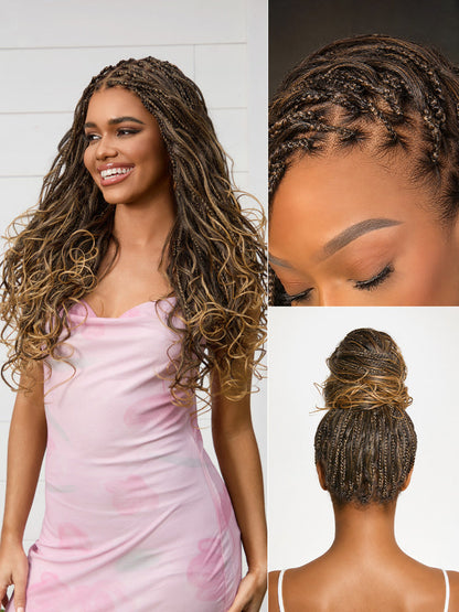🔥Real Scalp Knotless Braided Wig – Lightweight Fit