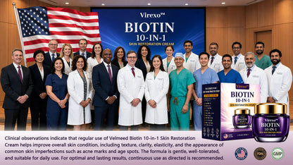 Made and Shipped from USA Virexo™ Biotin 10-in-1 Skin Restoration Cream
