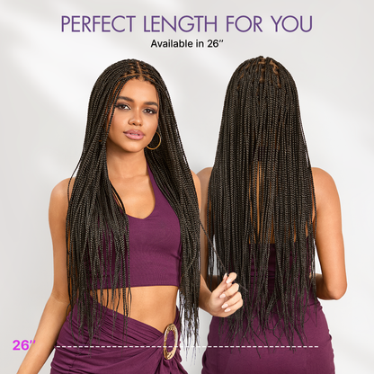 🔥Real Scalp Knotless Braided Wig – Lightweight Fit