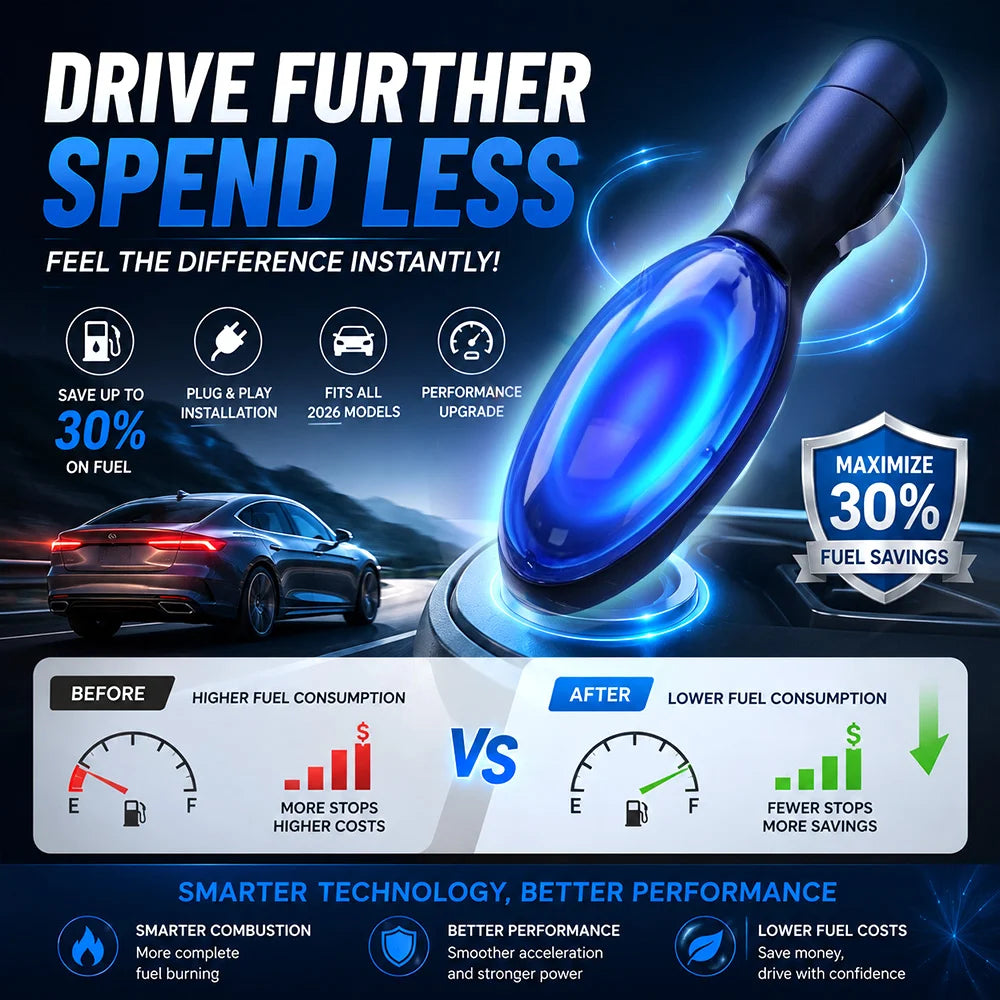 ⛽ Save 30% on fuel consumption, reduce exhaust emissions, lower engine carbon buildup, and improve engine performance. Upgraded car fuel saver.