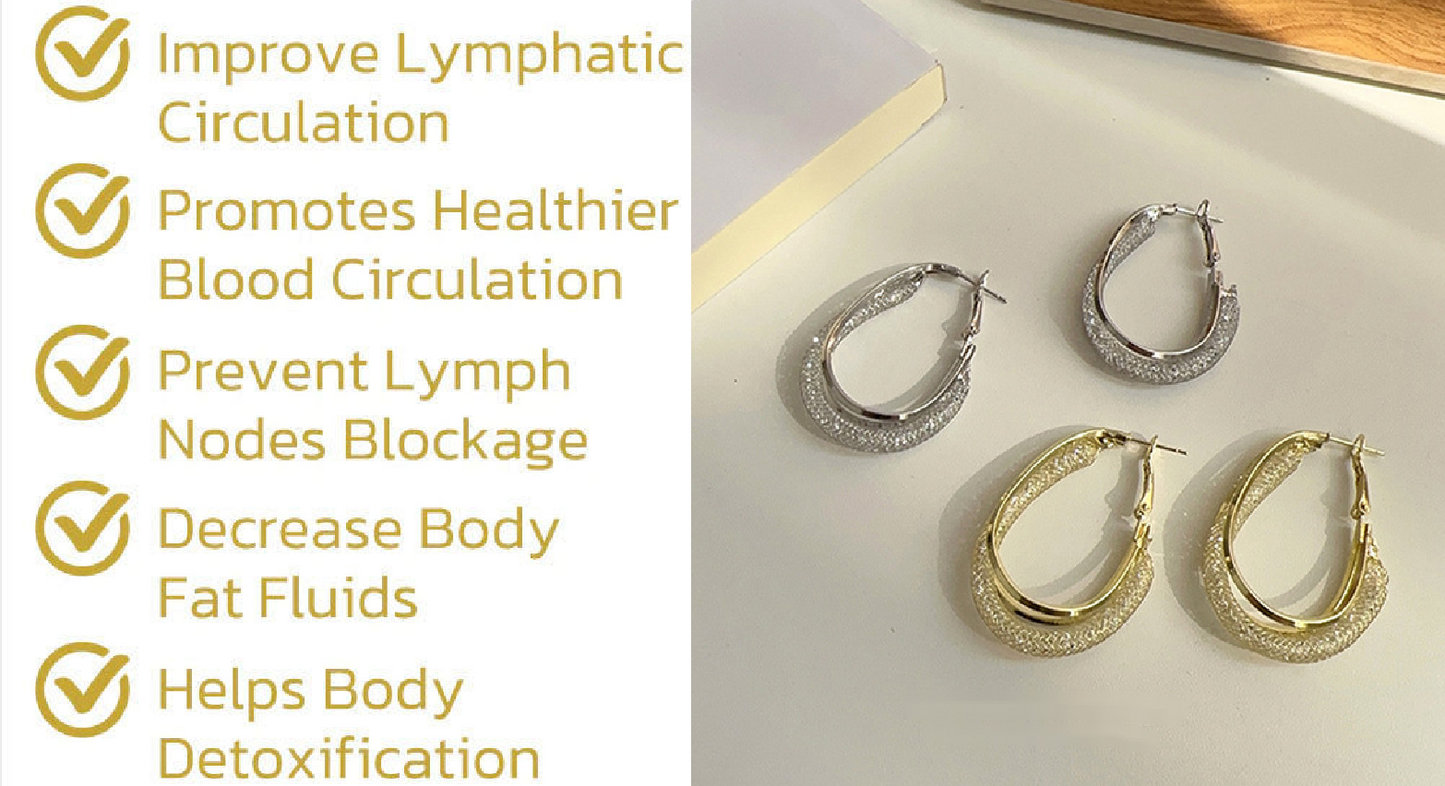 ⭐Lymphatic fashion Oval Earrings 🔥New Year Mega Sale, Limited Time Offer, Up to 80% Off🔥