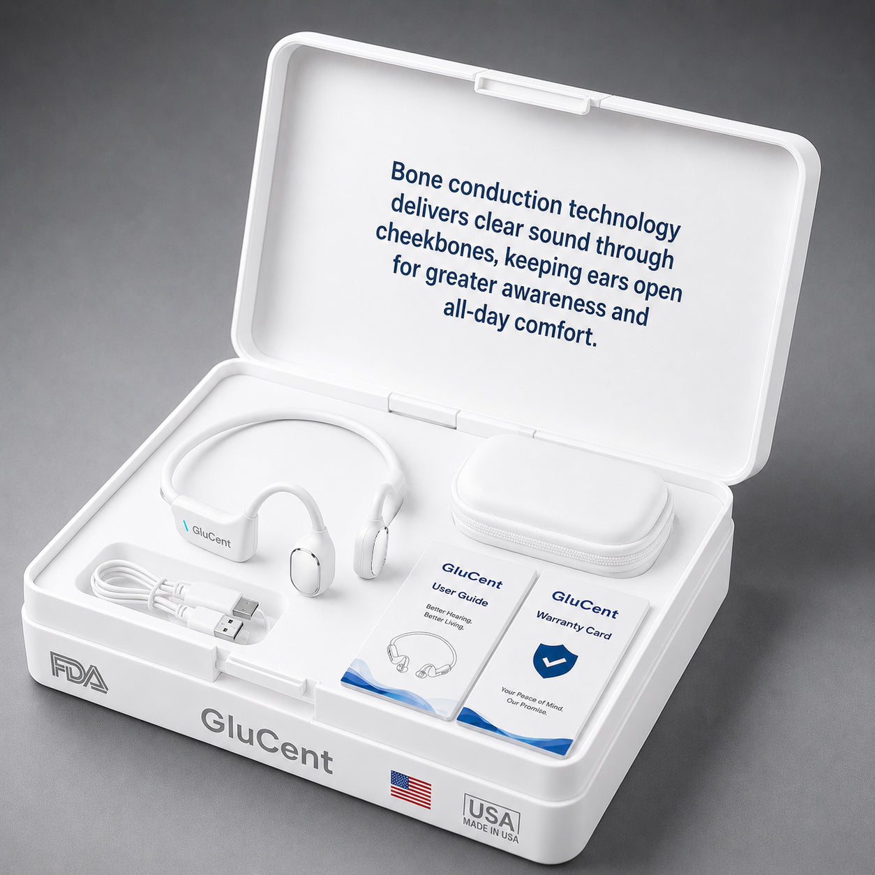 🔥 Final 2 Hours : Only Limited Stock Left🏆GluCent®  Bone Conduction Smart Hearing Headphones （Mayo Clinic Recommended）