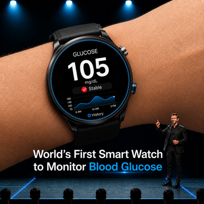 🎉 75% OFF Launch Offer🏆Alwrita™ GlucoWatch  99.13% Accuracy • Non-Invasive Technology
