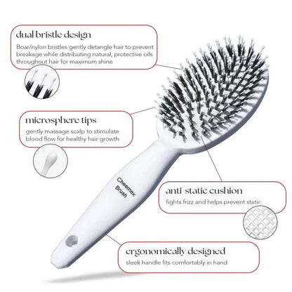 ✨🖤Viral World-Famous 5x Sold Out Paddle Brush -Cheemex® Boar Bristle Brush, Smoother, Stronger, Shinier Hair