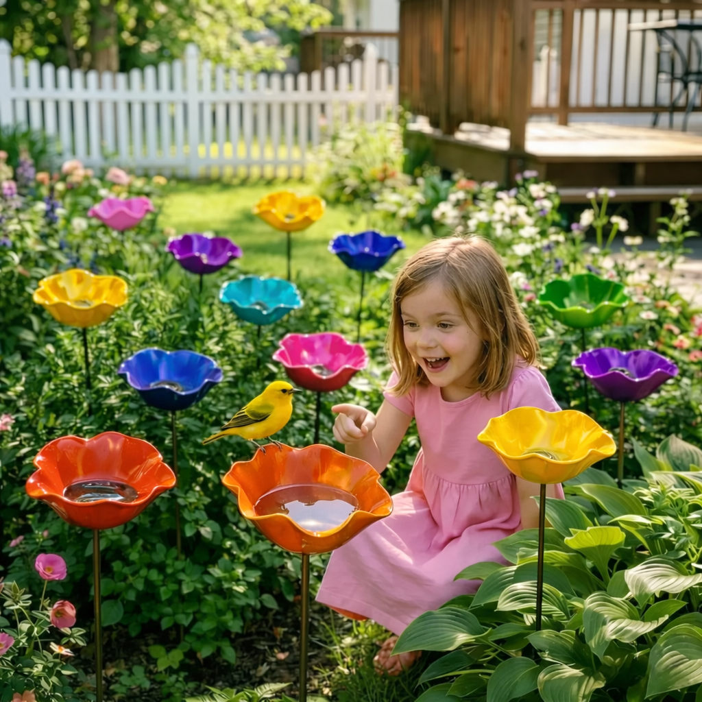 🔥2026 Mother's Day Gifts 50% Off🔥Handmade Metal Flower Garden Stake🐦