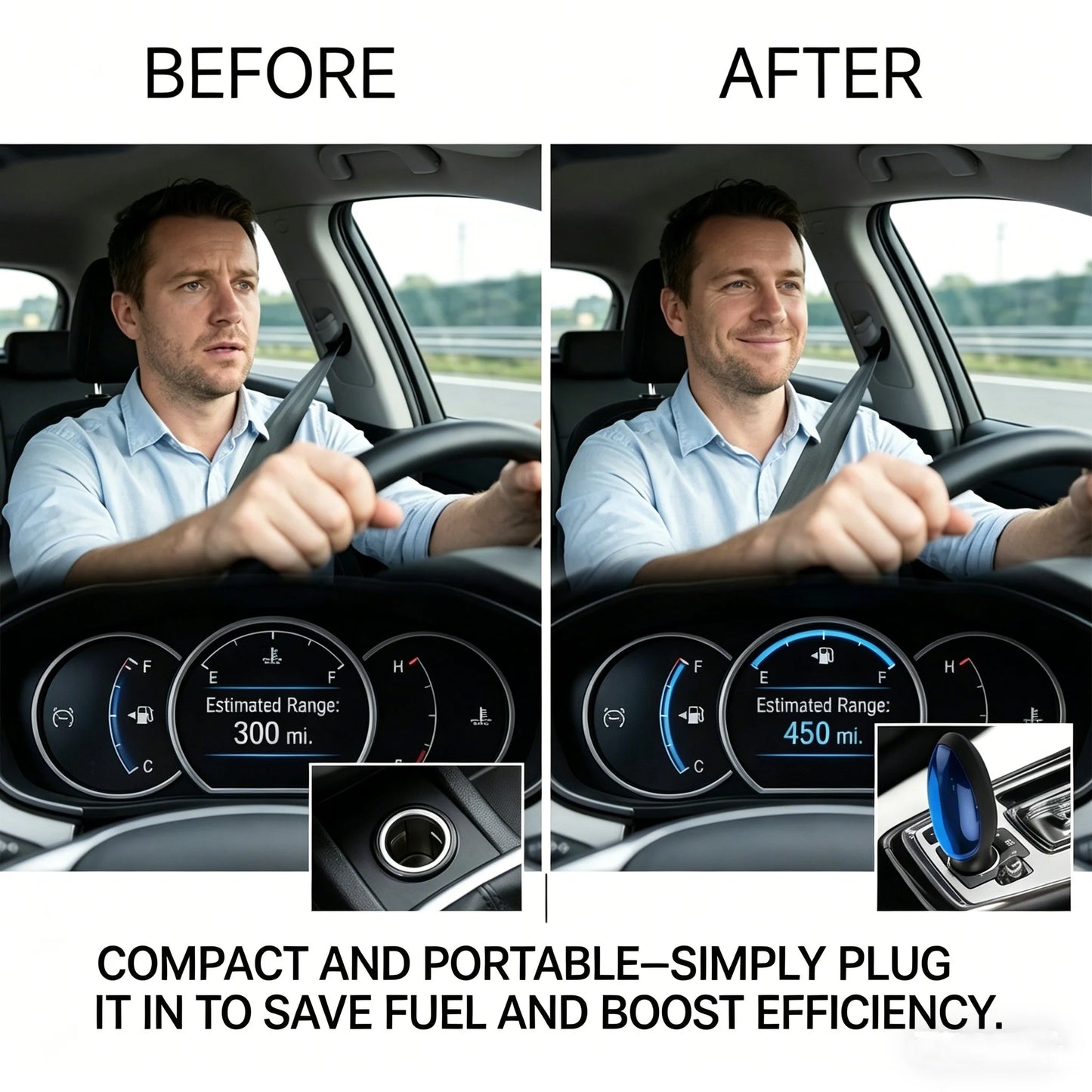⛽ Save 30% on fuel consumption, reduce exhaust emissions, lower engine carbon buildup, and improve engine performance. Upgraded car fuel saver.