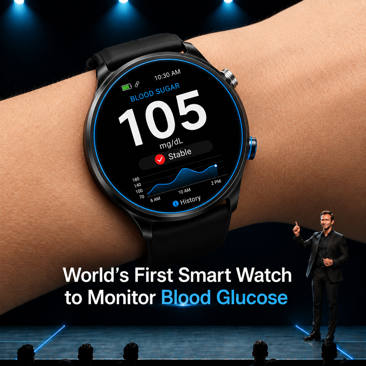 🎉 75% OFF Launch Offer🔥Alwrita™ GlucoWatch  99.13% Accuracy • Non-Invasive Technology