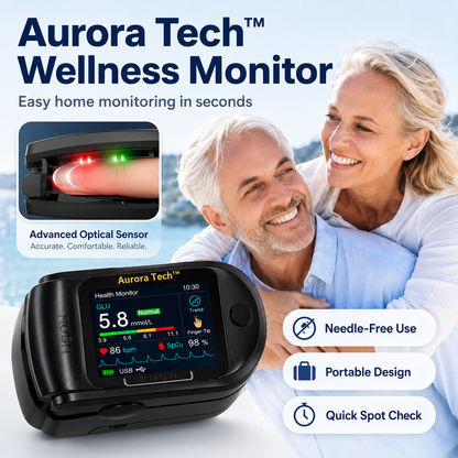 Aurora Tech™ Non-Invasive AI Blood Sugar Analyzer
