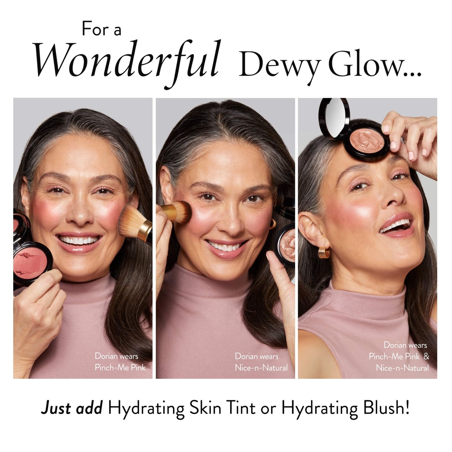 Lightweight Tinted Moisturizer+ Blush cream+ Wonder Brush