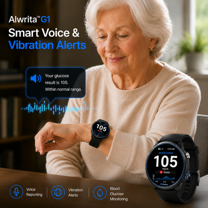 🎉 75% OFF Launch Offer🏆Alwrita™ GlucoWatch  99.13% Accuracy • Non-Invasive Technology