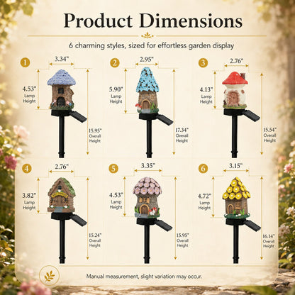 🍄Solar Fairy-Tale Mushroom Cottage Garden Light