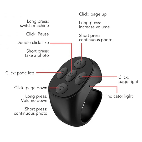 📱Fingertip Wireless Bluetooth Remote Control